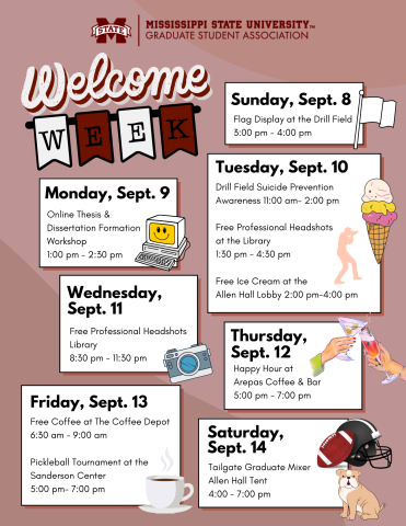 Welcome Week Schedule 2024